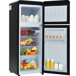 Kombinerad Kyl- & Frys-Retro-Kylskåp, Kombinerad kyl och frys, 105.5 cm, 92L, 28L frys, Energieklass D