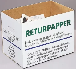 Returpapperslåda 405x265x300mm 32L 5st