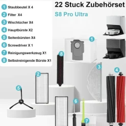 Dammsugartillbehör-Roborock S8 Pro Ultra reservdelssats
