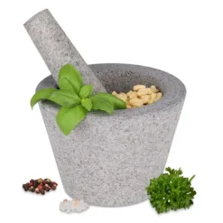 Robust mortel och stöt av granit