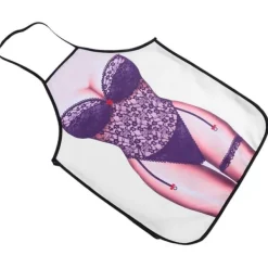 Förkläden-Roligt 3D vattentätt förkläde - svart spets kvinna