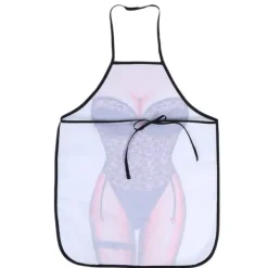 Förkläden-Roligt 3D vattentätt förkläde - svart spets kvinna