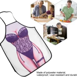 Förkläden-Roligt 3D vattentätt förkläde - svart spets kvinna