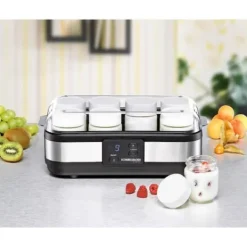 Rommelsbacher JG 40 yoghurtmaskin - Rostfritt stål-svart - 8 kastruller - 40 watt