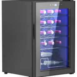 Vinkylar-Rootz 20 flaskan litet vinkylskåp - mini dryck kylare - tyst kylning - 53l kapacitet - 43W x 45d x 64h cm