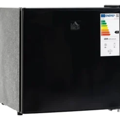 Kylskåp-Rootz Minifrys - 35 L frysbox - Minikylskåp - Minikyl - 5-nivå temperaturkontroll - Stål, plast - Svart - 47W x 44,2D x 48,8H cm