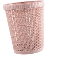 Soptunnor & Papperskorgar-Rosa rund imiterad rotting papperskorg - Täcklös hemsoptunna