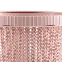 Soptunnor & Papperskorgar-Rosa rund imiterad rotting papperskorg - Täcklös hemsoptunna