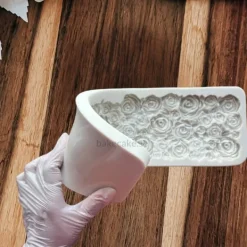 Kakformar-Rosmönster Silikonform