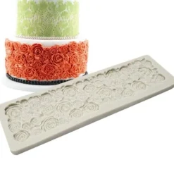 Kakformar-Rosmönster Silikonform
