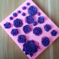 Bakning-Rosor 21st Blommor Silikonform Gjutform Bakform Choklad
