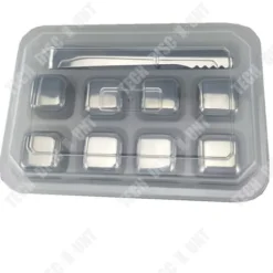 Rostfria isbitar - TD® - 8 bitar - Material 304 - Storlek 27mm - Spegeleffekt