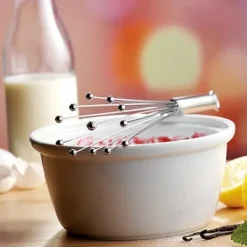 Vispar-Rostfria Stålbollar Visp Äggvisp Blandning Matlagningsverktyg Fast Hållbar Gräddskummare Bakredskap