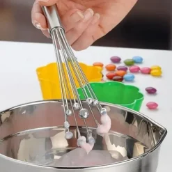 Vispar-Rostfria Stålbollar Visp Äggvisp Blandning Matlagningsverktyg Fast Hållbar Gräddskummare Bakredskap