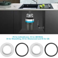 Rostfritt stål 180 mm till 114 mm diskho Adapter för matavfallskvarn Tillbehör Delar