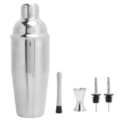 Verktygsset För Drinkar-Rostfritt Stål Cocktail Shaker Bartending Mixerverktyg för Bar Familj Fest Restaurang