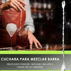 Verktygsset För Drinkar-Rostfritt stål cocktailblandningssked, muddler och jiggerset för hembartending