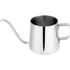 Rostfritt Stål Droppkaffekanna Lång Svanhalspipa Vattenkokare Kopp Teverktyg (Silver 250ml)