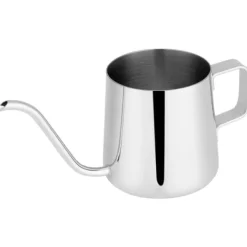 Rostfritt Stål Droppkaffekanna Lång Svanhalspipa Vattenkokare Kopp Teverktyg (Silver 250ml)