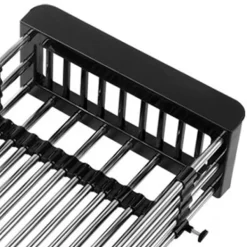 Diskställ & Torkställ-Rostfritt stål infällbar över-diskbänk - stor svart