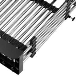 Diskställ & Torkställ-Rostfritt stål infällbar över-diskbänk - stor svart