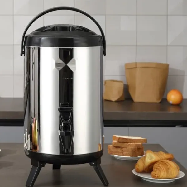 Dryckesautomater-Rostfritt stål isolerad dryckesautomat, 2 gallon (7,6 liter), för varm och kall dryck, livsmedelsklassad för te, kaffe, vatten.