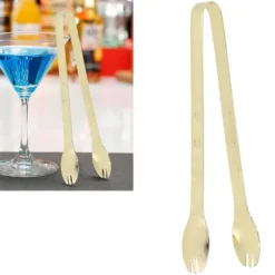 rostfritt stål istång livsmedelskvalitet förhindrar att den glider sockermat kökspincett för hushållsmat förgylld