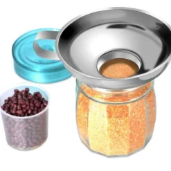 Rostfritt stål Konservtratt med bred mun Köksmatlagningsredskap Prylar Tratt med handtag för sylt