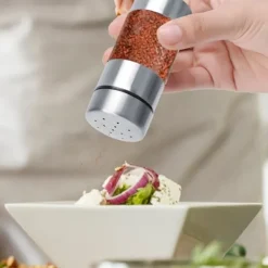 Rostfritt Stål Kryddburk Salt Peppar Krydd Kryddkruka Flasktank för Hemkök