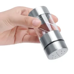 Rostfritt Stål Kryddburk Salt Peppar Krydd Kryddkruka Flasktank för Hemkök
