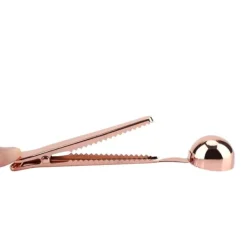 Mått & Måttskedar-Rostfritt Stål Multifunktionsmåttskopa för Malet Kaffe med Lång Klämma för Påsförsegling