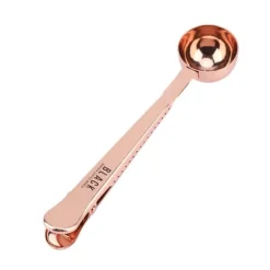 Mått & Måttskedar-Rostfritt Stål Multifunktionsmåttskopa för Malet Kaffe med Lång Klämma för Påsförsegling