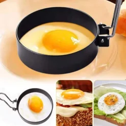 Rostfritt stål Non-Stick Egg Shaper Ringar - Set med 2, köksredskap