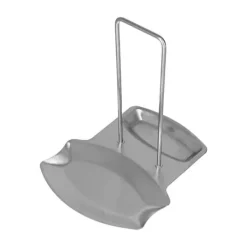 Skedhållare-Rostfritt stål Pan Cover Rack Pan Lock Förvaring Hylla Organizer Skedstöd med avloppsbricka