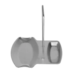 Skedhållare-Rostfritt stål Pan Cover Rack Pan Lock Förvaring Hylla Organizer Skedstöd med avloppsbricka