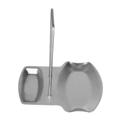 Skedhållare-Rostfritt stål Pan Cover Rack Pan Lock Förvaring Hylla Organizer Skedstöd med avloppsbricka