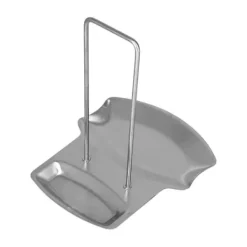 Skedhållare-Rostfritt stål Pan Cover Rack Pan Lock Förvaring Hylla Organizer Skedstöd med avloppsbricka