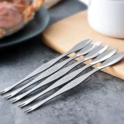 Matknäckare-Rostfritt Stål Skaldjursverktyg Krabba Gaffel Sked Krabba Nål Multifunktionell Köttsked