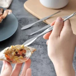 Matknäckare-Rostfritt Stål Skaldjursverktyg Krabba Gaffel Sked Krabba Nål Multifunktionell Köttsked