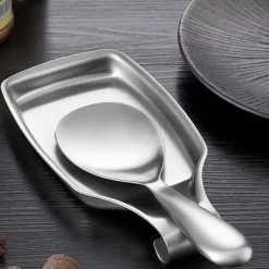 Rostfritt Stål Skedstöd Spis Skedhållare för Kök Spatel Slevborste Köksredskap
