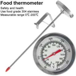 Rostfritt Stål Stekolja Termometer Fritös Friterad Kyckling Grill Termometermätare