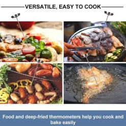 Rostfritt Stål Stekolja Termometer Fritös Friterad Kyckling Grill Termometermätare