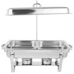 Rostfritt Stål Värmeskål, Två-Komponentsdesign, 4,5L Kapacitet,Tvåfaldig