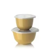 Rosti Vispskålar & Bunkar-- NEW Margrethe bowls, Set of 2 + lids - Curry