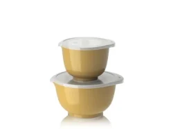 Rosti Vispskålar & Bunkar-- NEW Margrethe bowls, Set of 2 + lids - Curry
