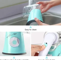 Mathyvlar & Rivjärn-Roterande rivjärn med 3 olika trummor Blå