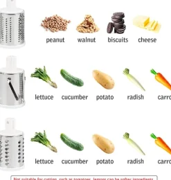 Mathyvlar & Rivjärn-Roterande rivjärn med 3 olika trummor Blå