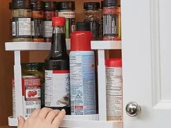 Köksorganiserare-Roterbart kryddställ för förvaringsboxar