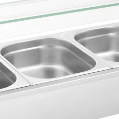 Matuppvärmare-Royal Catering - Bain marie - 2,000 W - 3 GN 1/2 - Tappkran - Glasskydd