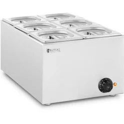 Royal Catering - Bain marie - 640 W - 6 x GN 1/6